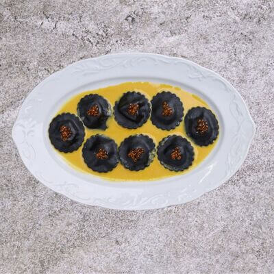 domácí sépiové ravioly